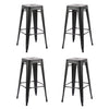 Jessar - Baltimore Collection Counter Stools, Set of 4, Black - 76-6-01559x4 - Mounts For Less