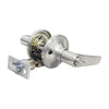 Jessar - Bedroom or Bathroom Lever Door Handle with Lock, Silver - - Mounts For Less