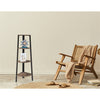 Jessar - Corner Shelving Unit with 4 Shelves, Metal Frame, From the Guilia Collection, Brown - - Mounts For Less
