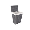 Jessar - Fabric Laundry Basket with Lid, 30X40X55 cm, Gray - 76-6-00445 - Mounts For Less