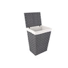 Jessar - Fabric Laundry Basket with Lid, 30X40X55 cm, Gray - - Mounts For Less