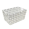 Jessar - Fabric Storage Basket, 30X20X15 cm, White - 76-6-00488 - Mounts For Less