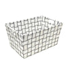Jessar - Fabric Storage Basket, 30X20X15 cm, White - - Mounts For Less