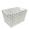 Jessar - Fabric Storage Basket, 35.5X25X22 cm, White - - Mounts For Less