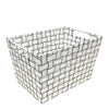 Jessar - Fabric Storage Basket, 35.5X25X22 cm, White - 76-6-00489 - Mounts For Less