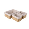 Jessar - Fabric Storage Basket, Set of 3, Beige - 76-6-00481 - Mounts For Less