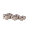 Jessar - Fabric Storage Basket, Set of 3, Beige - 76-6-00470 - Mounts For Less