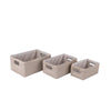 Jessar - Fabric Storage Basket, Set of 3, Beige - - Mounts For Less