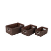 Jessar - Fabric Storage Basket, Set of 3, Brown - - Mounts For Less