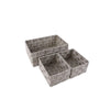 Jessar - Fabric Storage Basket, Set of 3, Light Gray - 76-6-00467 - Mounts For Less