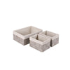 Jessar - Fabric Storage Basket, Set of 3, Light Gray - - Mounts For Less