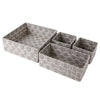 Jessar - Fabric Storage Basket, Set of 4, Light Gray - - Mounts For Less
