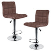 Jessar - Fixer Collection Adjustable Height Swivel Stools, Set of 2, Brown - - Mounts For Less
