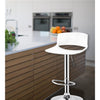 Jessar - Glamor Collection Adjustable Height Swivel Stool, Set of 2, White - - Mounts For Less