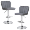 Jessar - Goodwin Collection Adjustable Height Swivel Stools, Set of 2, Gray - 76-6-01531x2 - Mounts For Less