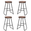 Jessar - Graham Collection Counter Stools, Set of 4, Brown - - Mounts For Less