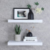 Jessar - Individual Wall Floating Shelf, 23.6" x 9.25" x 1.5", White - - Mounts For Less