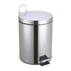 Jessar - Metal Trash Can with Pedal, 12 Liter Capacity, Silver - 76-6-00837 - Mounts For Less