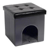 Jessar - Ottoman / Footstool With Animal Hideout, From The Maddox Collection, Black - - Mounts For Less