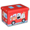 Jessar - Ottoman / Footstool with Storage for Children, From the Do-Re-Mi Collection, Zoo Animal Print - - Mounts For Less