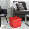 Jessar - Ottoman / Storage Footrest, Cubic, From the Austin Collection, Red - 76-6-01518 - Mounts For Less