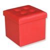Jessar - Ottoman / Storage Footrest, Cubic, From the Austin Collection, Red - - Mounts For Less