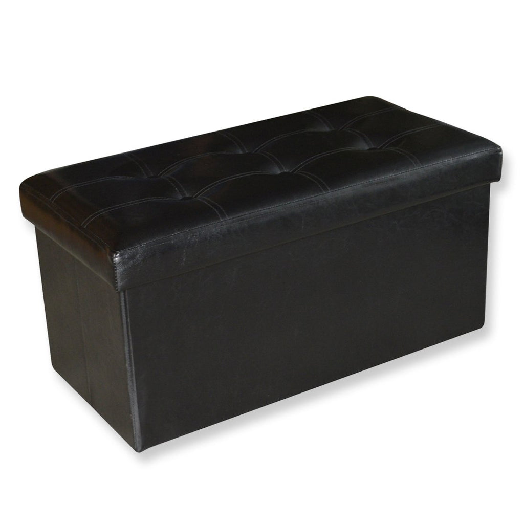 Jessar - Ottoman / Storage Footrest, Rectangular, From the Acadia Collection, Black - 76-6-01521 - Mounts For Less