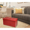 Jessar - Ottoman / Storage Footrest, Rectangular, From the Acadia Collection, Red - 76-6-01523 - Mounts For Less