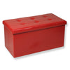 Jessar - Ottoman / Storage Footrest, Rectangular, From the Acadia Collection, Red - - Mounts For Less