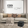 Jessar - Ottoman / Storage Footstool on Legs, Cubic, From the Codi Collection, Black Velvet - - Mounts For Less