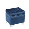 Jessar - Ottoman / Storage Footstool on Legs, Cubic, From the Codi Collection, Blue Velvet - 76-6-01549 - Mounts For Less