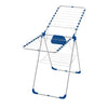 Jessar - Premium Quality Clothes Drying Rack, Foldable, White and Blue - - Mounts For Less