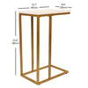 Jessar - Rectangle Side Table, 15.7"x9.8"x23.6", From the Elton Collection, Gold and White - - Mounts For Less