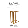 Jessar - Rectangle Side Table, 15.7"x9.8"x23.6", From the Elton Collection, Gold and White - - Mounts For Less