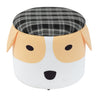 Jessar - Round Ottoman / Footstool with Storage For Children, From The Diego Collection, Dog Pattern - - Mounts For Less
