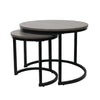 Jessar - Set of 2 Round Coffee Tables, From the Bali Collection, Grey Wood Grain - 76-6-01584 - Mounts For Less