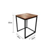 Jessar - Set of 2 Square Side Tables, From the Ross Collection, Brown - 76-6-01587 - Mounts For Less
