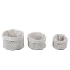 Jessar - Set of 3 Collapsible Fabric Storage Basket, Grey - 76-6-00495 - Mounts For Less