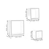 Jessar - Set of 3 Square Floating Shelves, From the Fairview Collection, White - 76-6-01615 - Mounts For Less