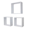 Jessar - Set of 3 Square Floating Shelves, From the Fairview Collection, White - 76-6-01615 - Mounts For Less