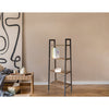 Jessar - Shelving Unit with 4 Shelves, Metal Frame, From the Guilio Collection, Brown - 76-6-01630 - Mounts For Less
