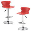Jessar - Soho Collection Swivel Height Adjustable Stool, Set of 2, Red - 76-6-01503x2 - Mounts For Less