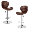 Jessar - Upper Collection Adjustable Height Swivel Stools, Set of 2, Brown - 76-6-01528x2 - Mounts For Less