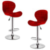Jessar - Upper Collection Adjustable Swivel Stool, Set of 2, Red - 76-6-01506x2 - Mounts For Less
