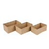 Jessar - Wicker Storage Basket, Set of 3, Beige - 76-6-00459 - Mounts For Less
