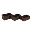 Jessar - Wicker Storage Basket, Set of 3, Brown - 76-6-00455 - Mounts For Less