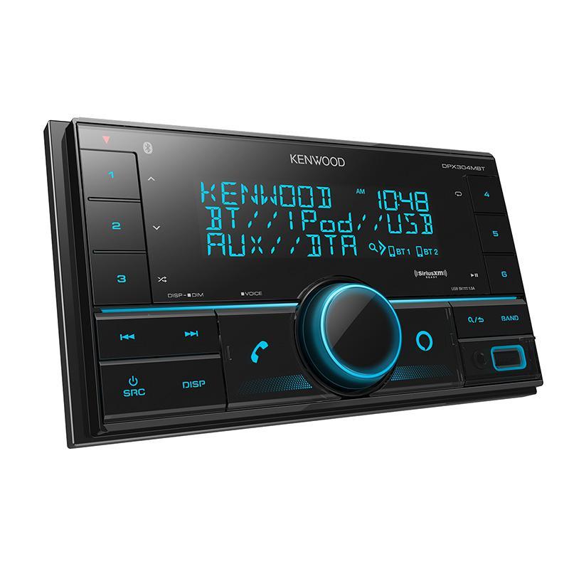Kenwood DPX304MBT 2-Din Digital Media Receiver with Bluetooth For Car Black - 46-DPX304MBT - Mounts For Less