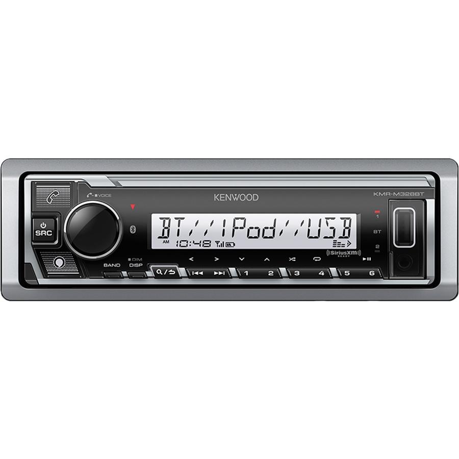 Kenwood - Radio / Marine Multimedia Receiver / Motorsports with Bluetooth, Silver - 46-KMR-M328BT - Mounts For Less