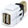 Keystone connector USB 2.0 coupler F/F White Type A - 88-0023 - Mounts For Less