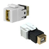 Keystone connector USB 2.0 coupler F/F White Type A to B - 88-0065 - Mounts For Less